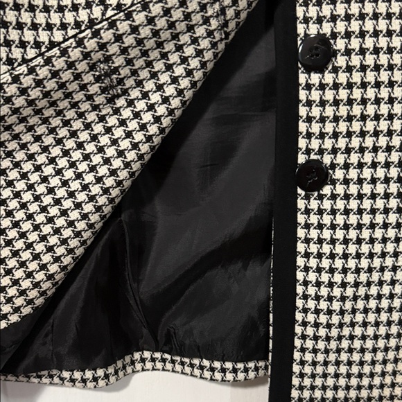 Evan Picone Black and White Checkered Blazer - Picture 3 of 14